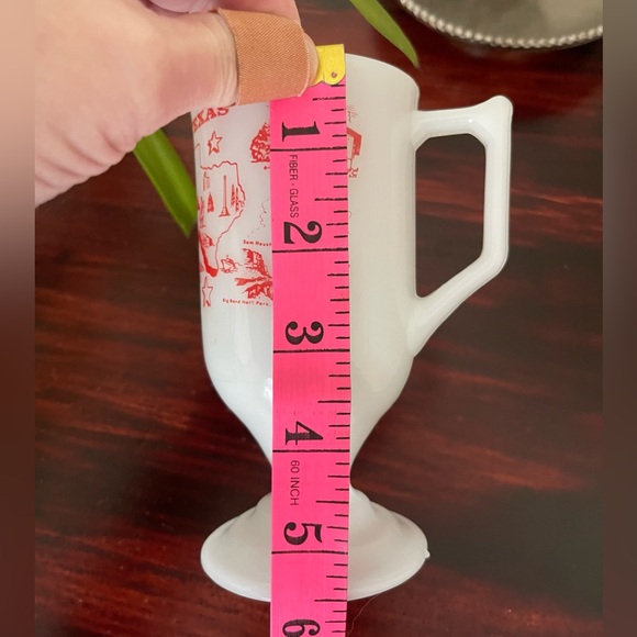 Vintage Milk Glass Texas Coffee Handled Mug - Picture 8 of 8